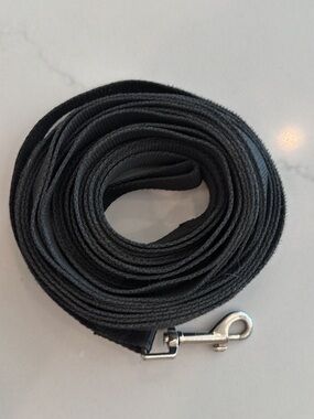Amazon Black Heavy-Duty Dog Leash with Metal Snap Hook 30 ft